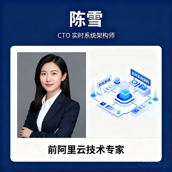 陈雪 CTO 实时系统架构师,前阿里云技术专家